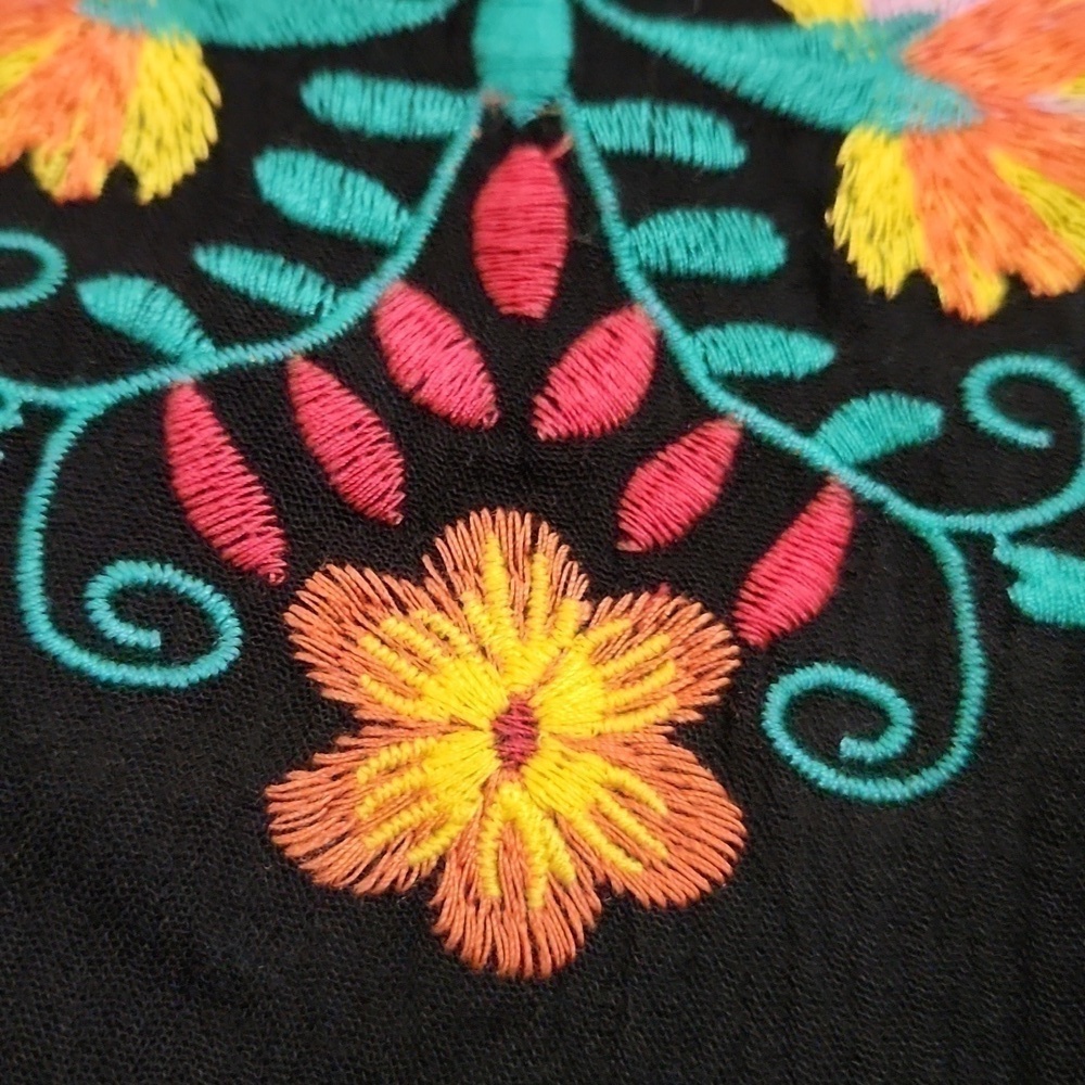 Umgee S/M Kimono Floral Embroidered Duster cardigan Boho lagenlook - Picture 9 of 10